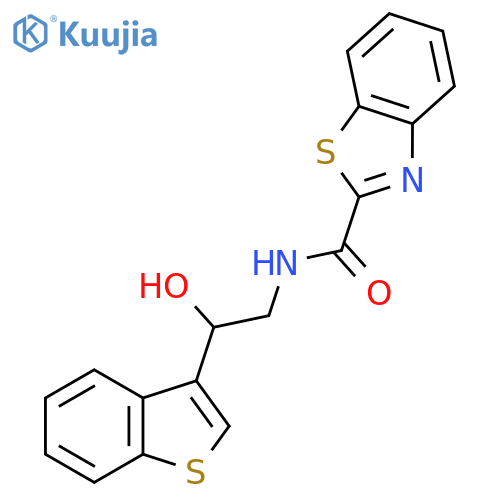 N-[2-(1-benzothiophen-3-yl)-2-hydroxyethyl]-1,3-benzothiazole-2-carboxamide structure