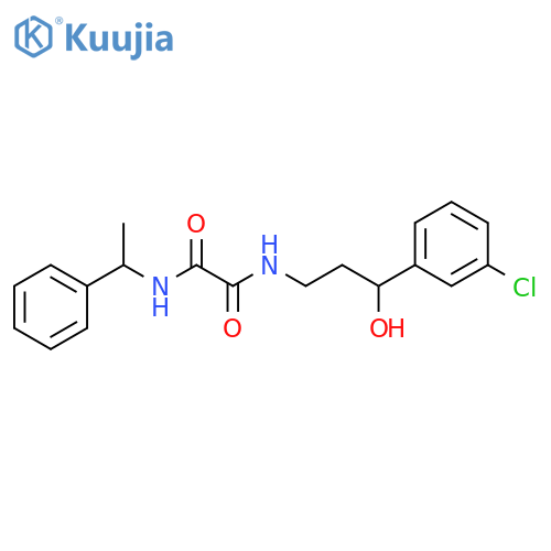 N-[3-(3-chlorophenyl)-3-hydroxypropyl]-N'-(1-phenylethyl)ethanediamide structure