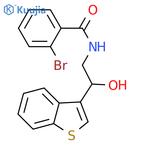 N-[2-(1-benzothiophen-3-yl)-2-hydroxyethyl]-2-bromobenzamide structure