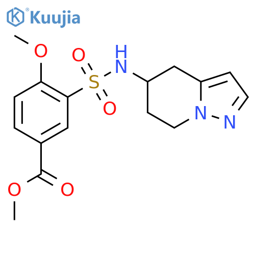 methyl 4-methoxy-3-({4H,5H,6H,7H-pyrazolo[1,5-a]pyridin-5-yl}sulfamoyl)benzoate structure