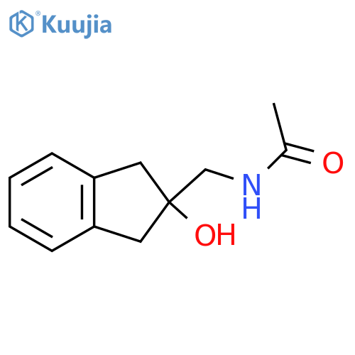 N-[(2-hydroxy-2,3-dihydro-1H-inden-2-yl)methyl]acetamide structure