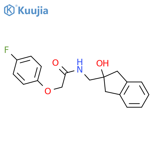 2-(4-fluorophenoxy)-N-[(2-hydroxy-2,3-dihydro-1H-inden-2-yl)methyl]acetamide structure
