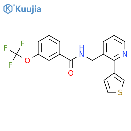 N-{[2-(thiophen-3-yl)pyridin-3-yl]methyl}-3-(trifluoromethoxy)benzamide structure