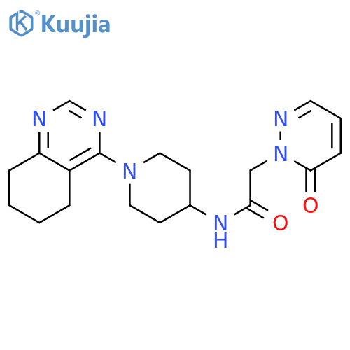 2-(6-oxo-1,6-dihydropyridazin-1-yl)-N-[1-(5,6,7,8-tetrahydroquinazolin-4-yl)piperidin-4-yl]acetamide structure