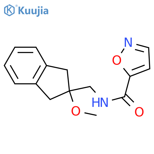 N-[(2-methoxy-2,3-dihydro-1H-inden-2-yl)methyl]-1,2-oxazole-5-carboxamide structure