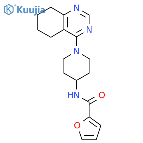 N-[1-(5,6,7,8-tetrahydroquinazolin-4-yl)piperidin-4-yl]furan-2-carboxamide structure