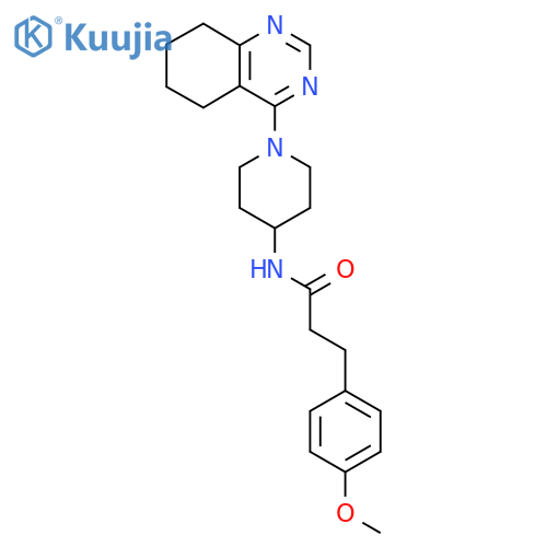 3-(4-methoxyphenyl)-N-[1-(5,6,7,8-tetrahydroquinazolin-4-yl)piperidin-4-yl]propanamide structure