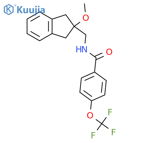 N-[(2-methoxy-2,3-dihydro-1H-inden-2-yl)methyl]-4-(trifluoromethoxy)benzamide structure
