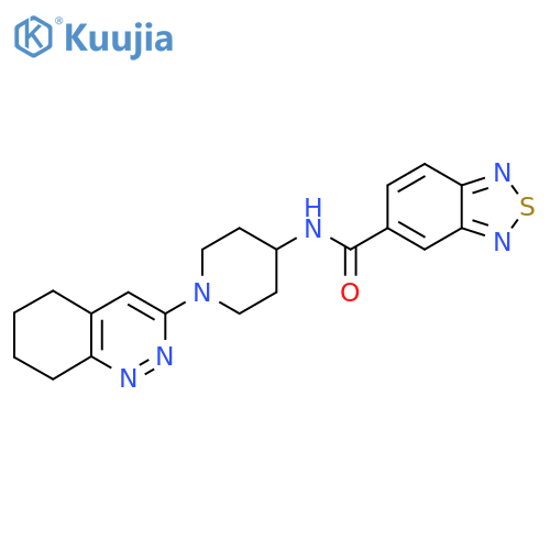 N-[1-(5,6,7,8-tetrahydrocinnolin-3-yl)piperidin-4-yl]-2,1,3-benzothiadiazole-5-carboxamide structure