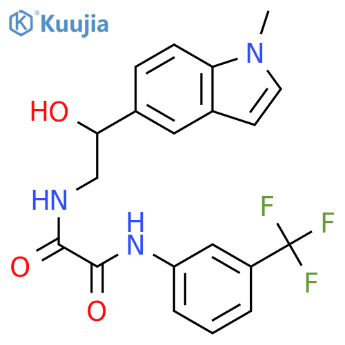 N-[2-hydroxy-2-(1-methyl-1H-indol-5-yl)ethyl]-N'-[3-(trifluoromethyl)phenyl]ethanediamide structure
