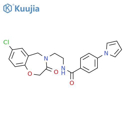 N-[2-(7-chloro-3-oxo-2,3,4,5-tetrahydro-1,4-benzoxazepin-4-yl)ethyl]-4-(1H-pyrrol-1-yl)benzamide structure