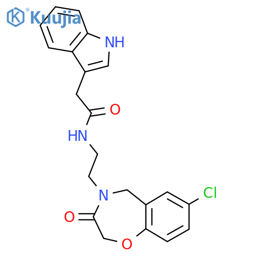N-2-(7-chloro-3-oxo-2,3,4,5-tetrahydro-1,4-benzoxazepin-4-yl)ethyl-2-(1H-indol-3-yl)acetamide structure