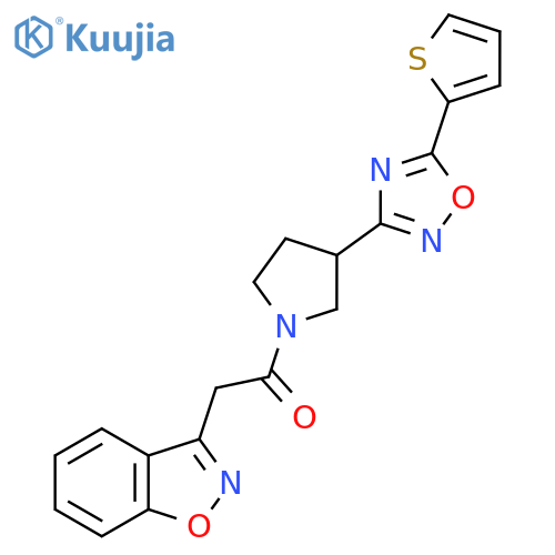 2-(1,2-benzoxazol-3-yl)-1-{3-5-(thiophen-2-yl)-1,2,4-oxadiazol-3-ylpyrrolidin-1-yl}ethan-1-one structure