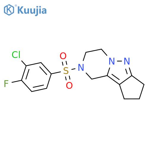 11-(3-chloro-4-fluorobenzenesulfonyl)-7,8,11-triazatricyclo6.4.0.0^{2,6}dodeca-1,6-diene structure