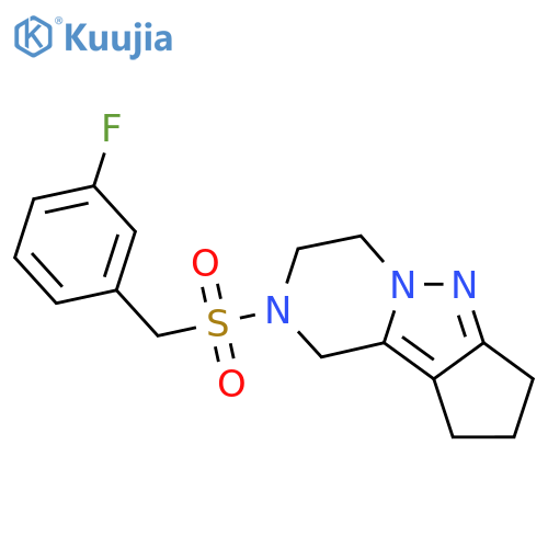 11-(3-fluorophenyl)methanesulfonyl-7,8,11-triazatricyclo6.4.0.0^{2,6}dodeca-1,6-diene structure