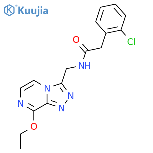 2-(2-chlorophenyl)-N-({8-ethoxy-[1,2,4]triazolo[4,3-a]pyrazin-3-yl}methyl)acetamide structure
