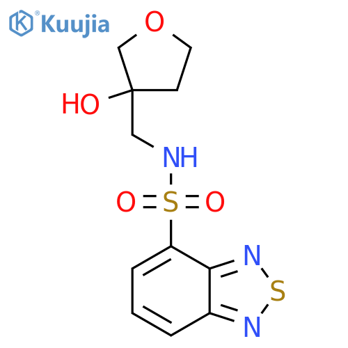 N-(3-hydroxyoxolan-3-yl)methyl-2,1,3-benzothiadiazole-4-sulfonamide structure