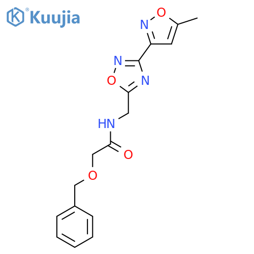 2-(benzyloxy)-N-{[3-(5-methyl-1,2-oxazol-3-yl)-1,2,4-oxadiazol-5-yl]methyl}acetamide structure