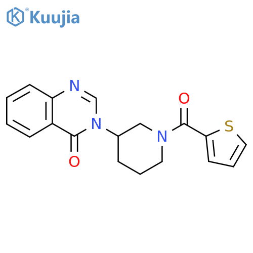 3-1-(thiophene-2-carbonyl)piperidin-3-yl-3,4-dihydroquinazolin-4-one structure