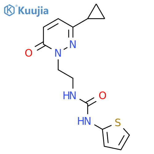 1-[2-(3-cyclopropyl-6-oxo-1,6-dihydropyridazin-1-yl)ethyl]-3-(thiophen-2-yl)urea structure