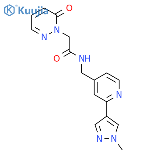 N-{[2-(1-methyl-1H-pyrazol-4-yl)pyridin-4-yl]methyl}-2-(6-oxo-1,6-dihydropyridazin-1-yl)acetamide structure
