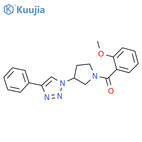 (2-methoxyphenyl)-[3-(4-phenyltriazol-1-yl)pyrrolidin-1-yl]methanone structure