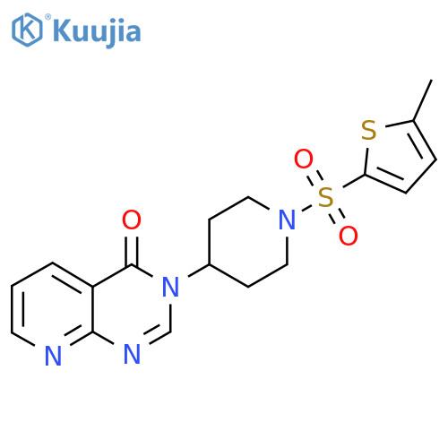 3-{1-(5-methylthiophen-2-yl)sulfonylpiperidin-4-yl}-3H,4H-pyrido2,3-dpyrimidin-4-one structure