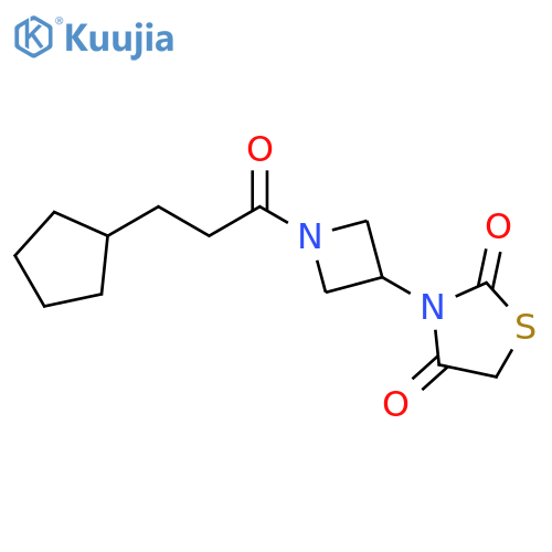 3-[1-(3-Cyclopentyl-1-oxopropyl)-3-azetidinyl]-2,4-thiazolidinedione structure