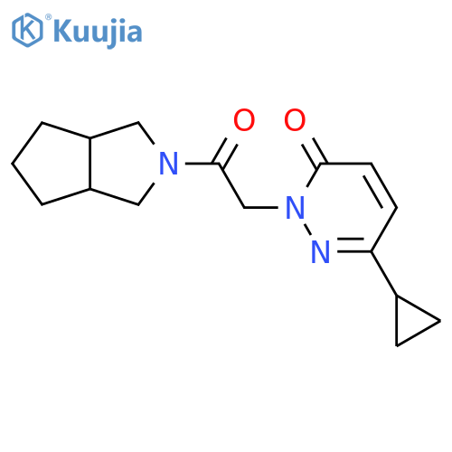 6-cyclopropyl-2-(2-{octahydrocyclopenta[c]pyrrol-2-yl}-2-oxoethyl)-2,3-dihydropyridazin-3-one structure
