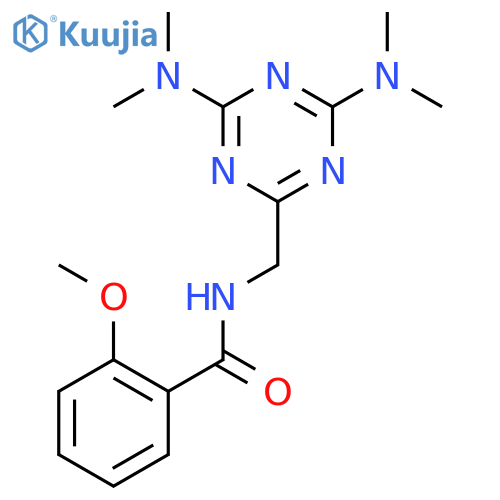 N-{4,6-bis(dimethylamino)-1,3,5-triazin-2-ylmethyl}-2-methoxybenzamide structure