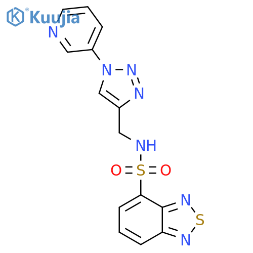 N-{[1-(pyridin-3-yl)-1H-1,2,3-triazol-4-yl]methyl}-2,1,3-benzothiadiazole-4-sulfonamide structure