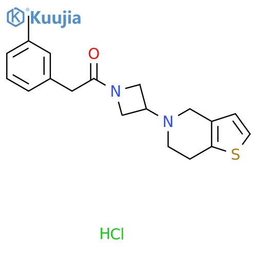 1-(3-(6,7-dihydrothieno[3,2-c]pyridin-5(4H)-yl)azetidin-1-yl)-2-(m-tolyl)ethanone hydrochloride structure