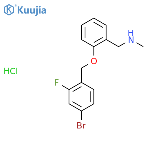 ({2-(4-bromo-2-fluorophenyl)methoxyphenyl}methyl)(methyl)amine hydrochloride structure