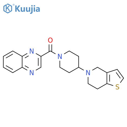 [4-(6,7-dihydro-4H-thieno[3,2-c]pyridin-5-yl)piperidin-1-yl]-quinoxalin-2-ylmethanone structure