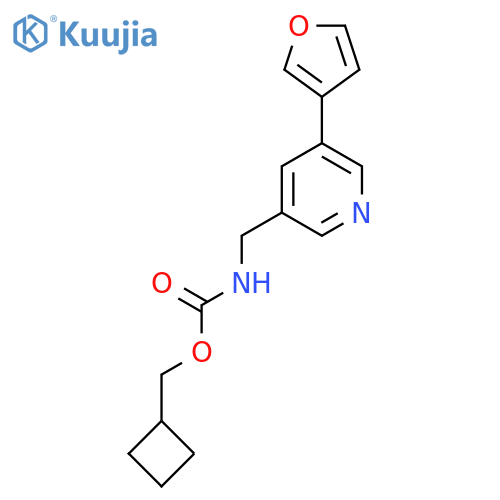 cyclobutylmethyl N-{5-(furan-3-yl)pyridin-3-ylmethyl}carbamate structure