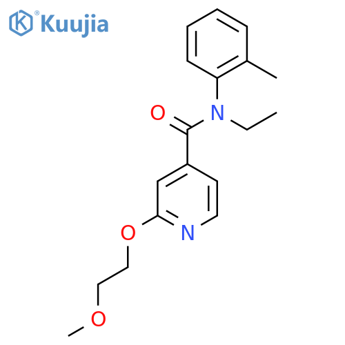 N-ethyl-2-(2-methoxyethoxy)-N-(o-tolyl)isonicotinamide structure