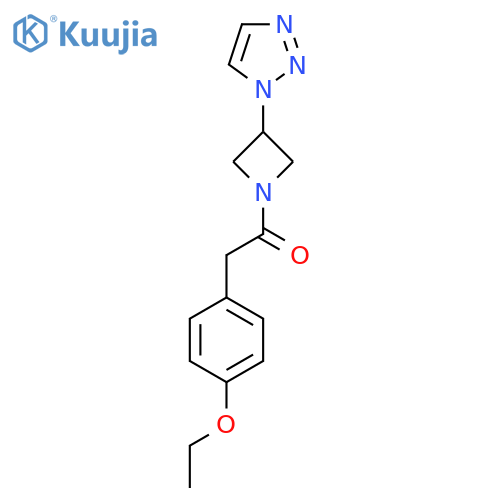1-(3-(1H-1,2,3-triazol-1-yl)azetidin-1-yl)-2-(4-ethoxyphenyl)ethanone structure