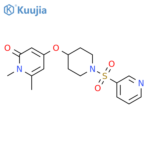 1,6-Dimethyl-4-[[1-(3-pyridinylsulfonyl)-4-piperidinyl]oxy]-2(1H)-pyridinone structure