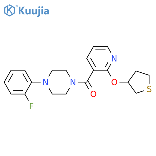 [4-(2-fluorophenyl)piperazin-1-yl]-[2-(thiolan-3-yloxy)pyridin-3-yl]methanone structure
