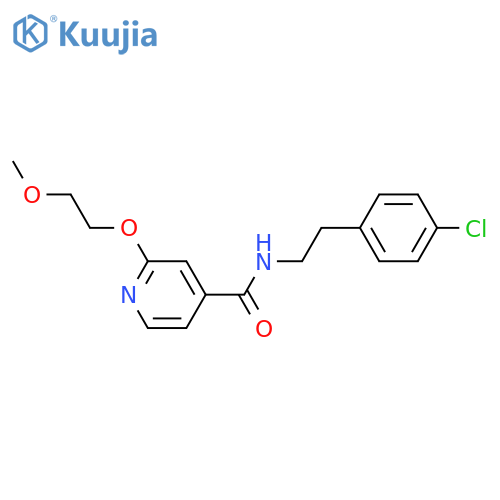 N-[2-(4-chlorophenyl)ethyl]-2-(2-methoxyethoxy)pyridine-4-carboxamide structure