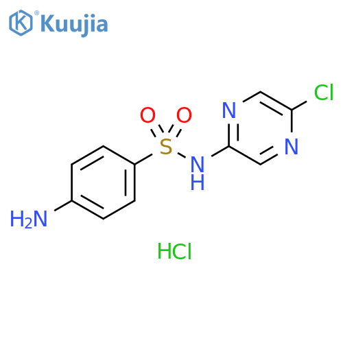 4-amino-N-(5-chloropyrazin-2-yl)benzene-1-sulfonamide hydrochloride structure