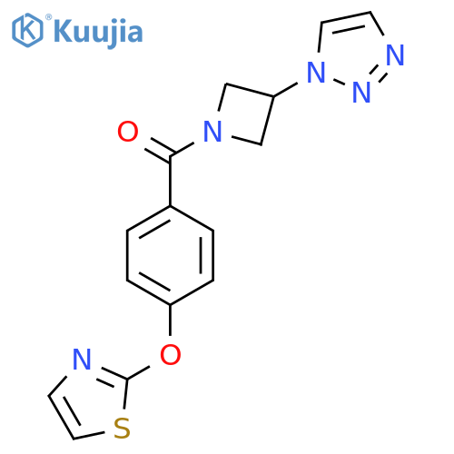 (3-(1H-1,2,3-triazol-1-yl)azetidin-1-yl)(4-(thiazol-2-yloxy)phenyl)methanone structure
