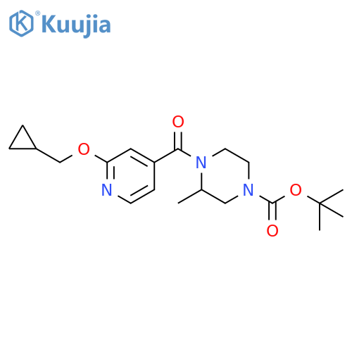 1,1-Dimethylethyl 4-[[2-(cyclopropylmethoxy)-4-pyridinyl]carbonyl]-3-methyl-1-piperazinecarboxylate structure