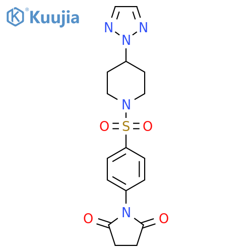 1-(4-{4-(2H-1,2,3-triazol-2-yl)piperidin-1-ylsulfonyl}phenyl)pyrrolidine-2,5-dione structure