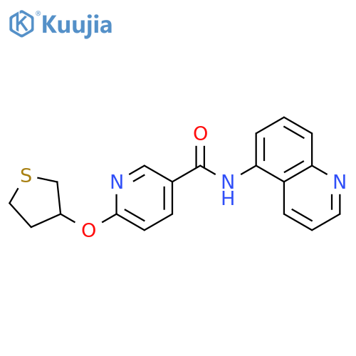 N-quinolin-5-yl-6-(thiolan-3-yloxy)pyridine-3-carboxamide structure