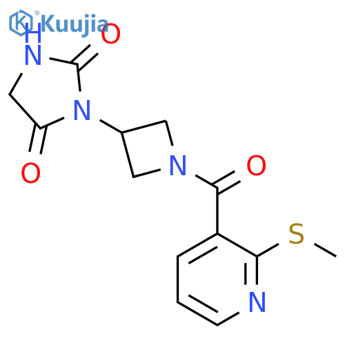 3-(1-(2-(Methylthio)nicotinoyl)azetidin-3-yl)imidazolidine-2,4-dione structure