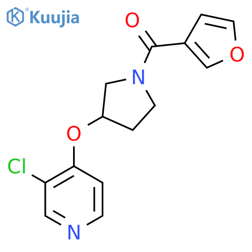 (3-((3-Chloropyridin-4-yl)oxy)pyrrolidin-1-yl)(furan-3-yl)methanone structure