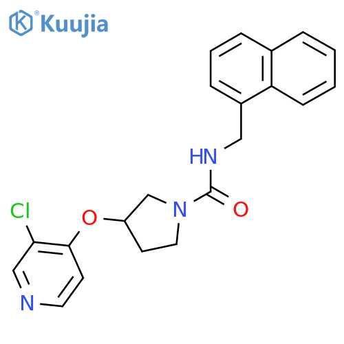 3-((3-chloropyridin-4-yl)oxy)-N-(naphthalen-1-ylmethyl)pyrrolidine-1-carboxamide structure