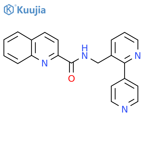 N-({[2,4'-bipyridine]-3-yl}methyl)quinoline-2-carboxamide structure