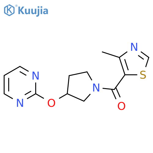 (4-Methylthiazol-5-yl)(3-(pyrimidin-2-yloxy)pyrrolidin-1-yl)methanone structure